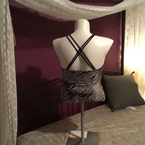 JACALYN Smith‎ Black and White Swimsuit Top Size 10 - Picture 6 of 8